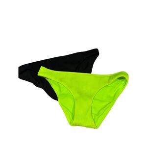 Hollister/Raisans Swim Bottom Bundle (2) Womens Small Black Yellow Summer Beach